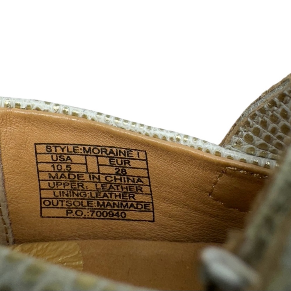UMI Moraine I Leather Cream and Metallic Gold Mary Janes Toddler Girl Size 10.5 - Picture 10 of 12